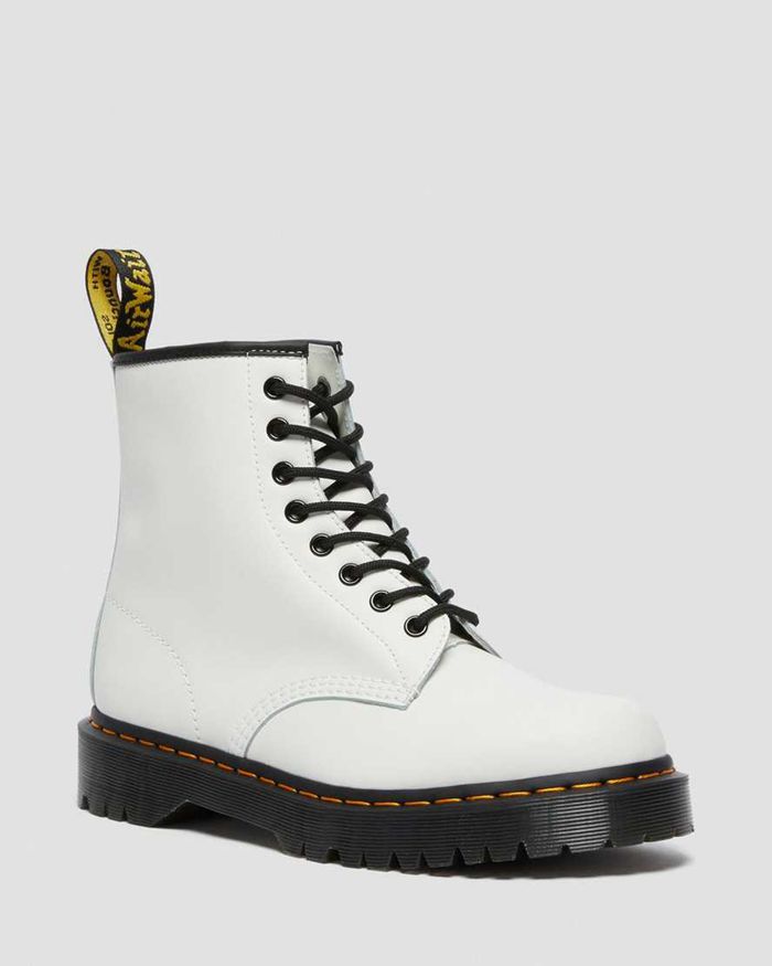 Dr Martens Vintersko Dame Hvite 1460 Bex Smooth Læder Platform 7163HQCJY